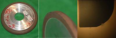 5 x 1/2 x 1-1/4 used diamond grinding wheel regal