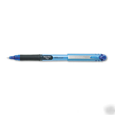 (6) pentel energel liquid gel blue roller ball pens