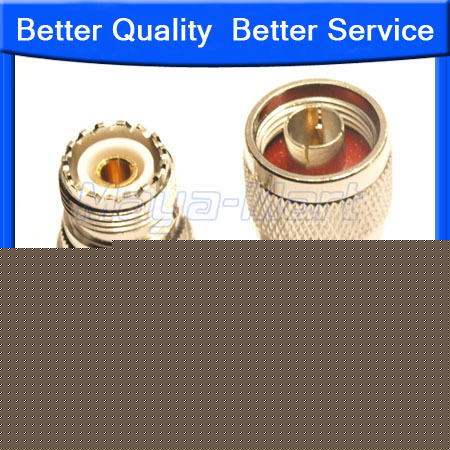 Uhf female to n male coax coaxial rf adapter connector