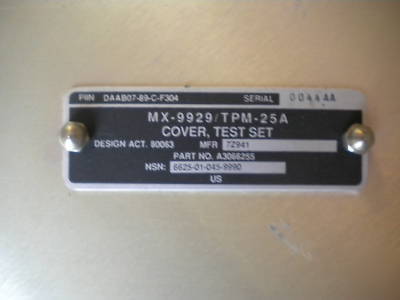 An/tpm-25A radar test set ts-3394A