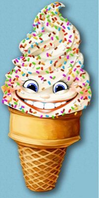Softserve ice cream wall decor/painting 36