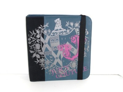 New juicy couture back to school 3 ring binder blue tag