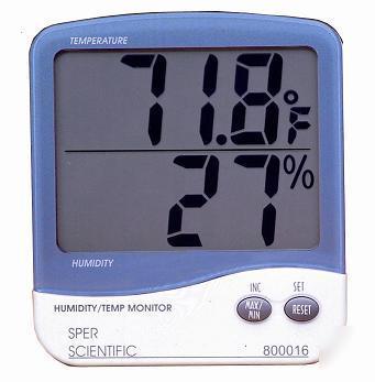 Sper scientific humidity/temp monitor 800016