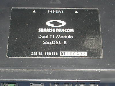 Sunrise telecom sunset mtt xdsl ssxdsl-8 dual T1 module