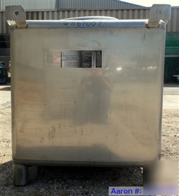 Used- ibc precision stackable liquid tote, 46.7 cubic f