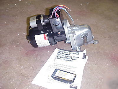 Dayton ac right angle gearmotor 115/230V 23 rpm 70:1
