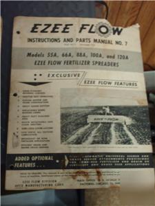 Ezee flow 55A,66A,88A,100A & 120A fert spreaders manual