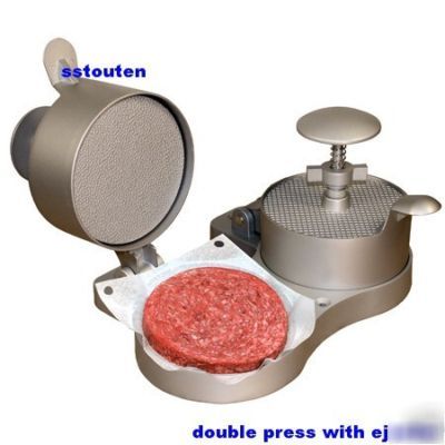 Double hamburger press + 1,000 waxed patty papers