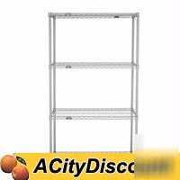 Titan 14 x 30 x 63 chrome wire shelving unit