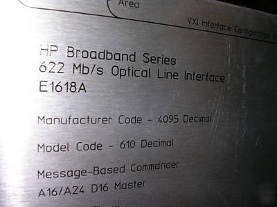 Hp E4219A atm network impairment emulator, used spare