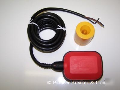 10 float switch square black 1NC 1NO 250V 2M fl-s-bk-4