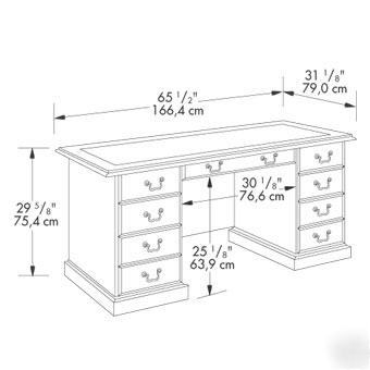 New executive desk cherry double pedistal sauder office 