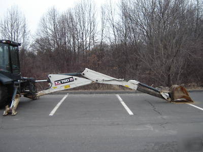 2004 terex TX760 backhoe extend-a-hoe 4X4 cab and heat