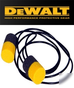 Lot of 4 dewalt corded foam earplugs hearing protection