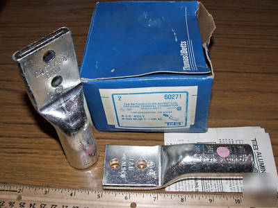 Aluminum crimp lug 500 mcm copper & al connector 2 hole