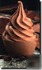 Non-dairy chocolate soft serve for ice cream machines 