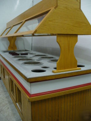 Used hot & cold buffet / serving table salad bar custom