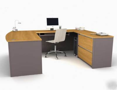 New 6PC u-shape executive office desk set, #be-con-U3