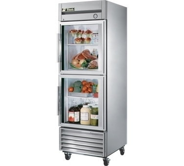True t-23G-2| double half door glass freezer| 23CUFT