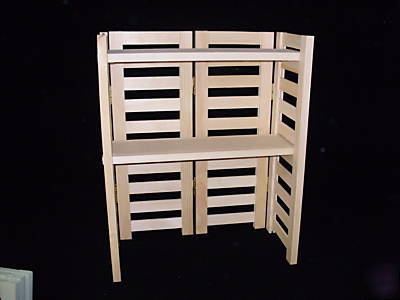 Mini four panel w/2 shelves, 24