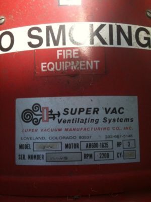 Two gas-powered blowers- 10,000CFM smoke ejectors