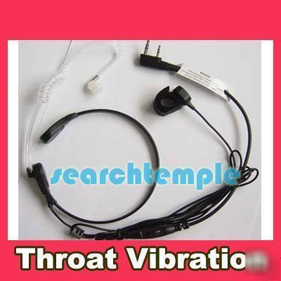 Throat-vibration radios ptt headset for kenwood-2 pin