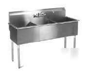 Eagle group 24483164| stainless steel 3 comp sink|