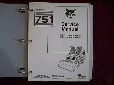 Bobcat 751 skid steer loader service repair manual