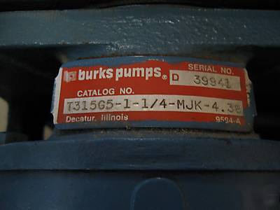 Burks pumps with baldor 1 1/2 hp motor T315-1-1/4-mjk