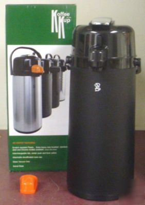 New co koffee by the kup 2.2L black plastic airpot