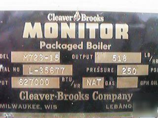 Save $20,000.00 cleaver brooks firetube boiler M723 -15
