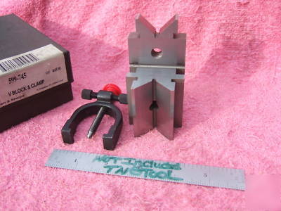V-block & clamp brown&sharpe no.745 toolmaker machinist