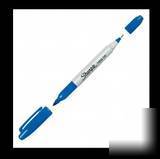 Sharpie twin tip blue perm marker pen fine/ultra fine.