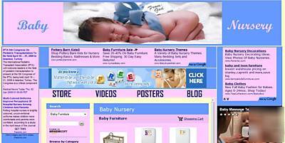Baby nursery turnkey website w/blog & free hosting