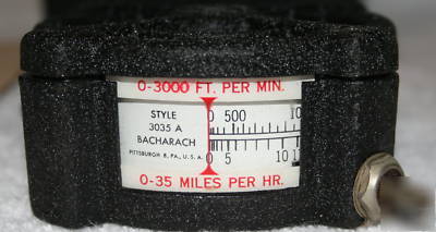 Bacharach florite air velocity meter style 3035A