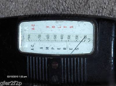 Vintage general electric clamp meter - amperes & volts