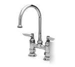 Tands brass deck mixing faucet w/ swivel gooseneck
