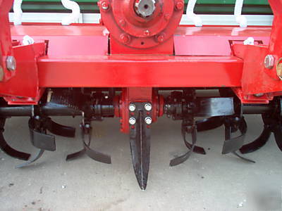 Heavy duty 3 point 6 ft. rotary tiller with seeder 