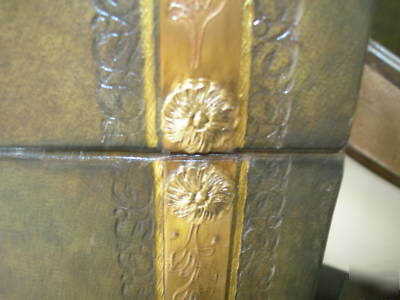 Maitland smith olive green leather sherwood desk set