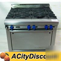 Used montague 26-6 gas range w/ standard oven base